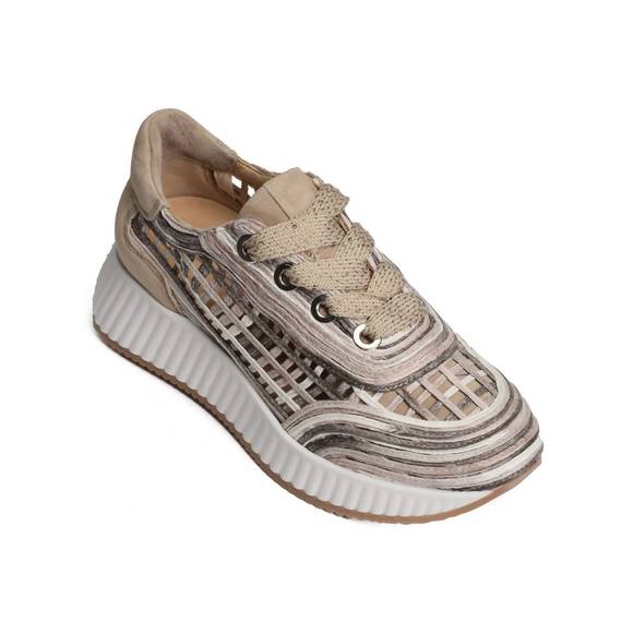 NEW SOFTWAVES women's ardi raffia sneakers in sand